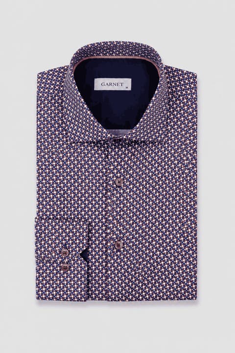 Men's Foster Regular-fit Print Long-sleeve Button-down Shirt