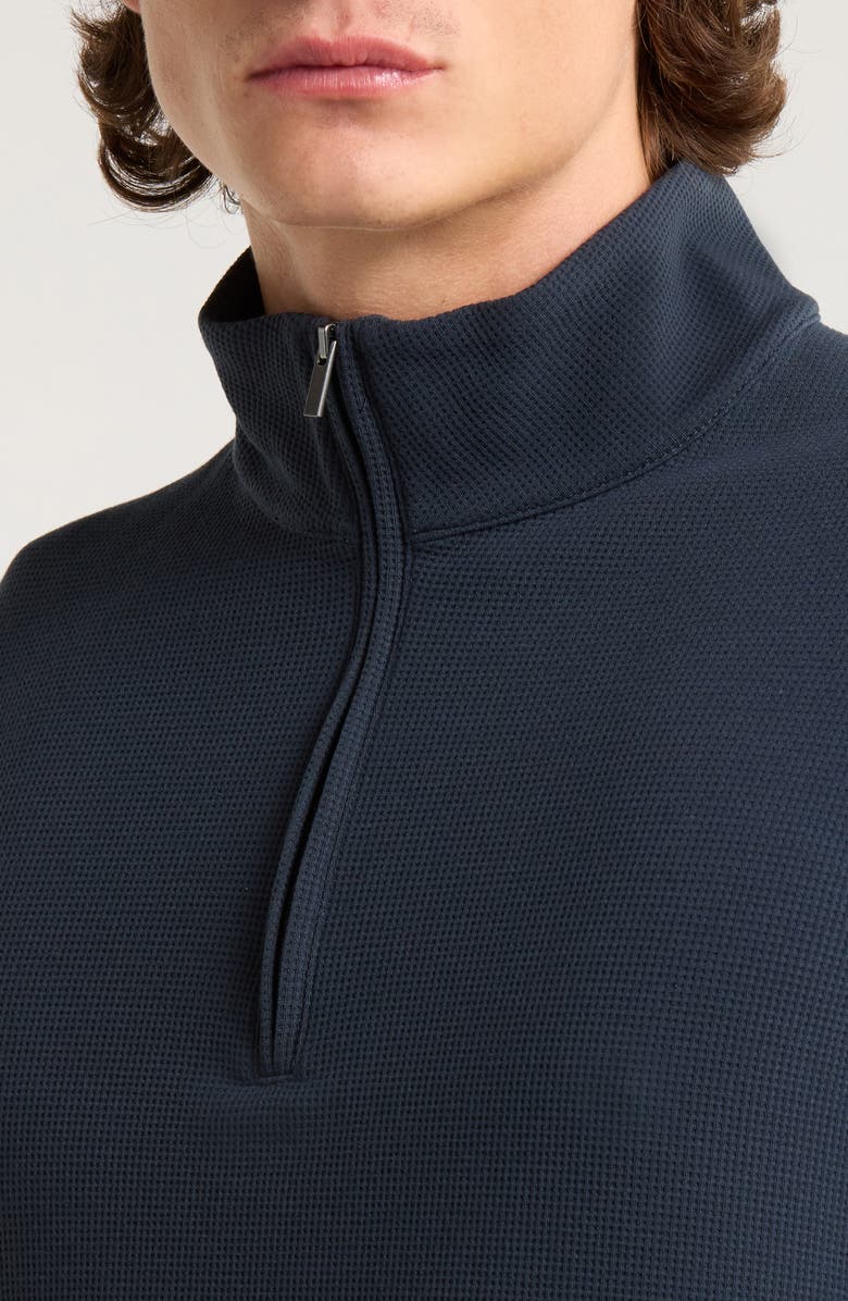 Free Fly Waffle Quarter Zip Pullover, Alternate, color, Deep Navy