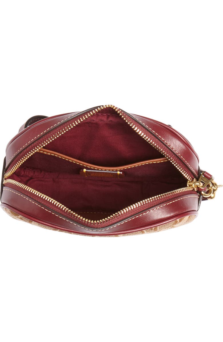 COACH Signature Jacquard & Leather Belt Bag, Alternate, color,