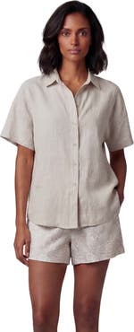 Lords of Harlech Womens Short Sleeve Linen Shirt