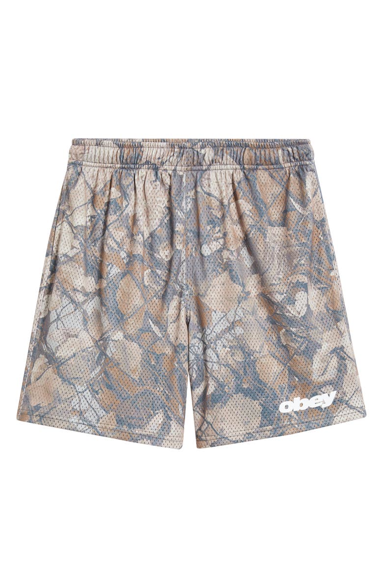 Obey Stanton Mesh Shorts, Alternate, color, Fence Camo
