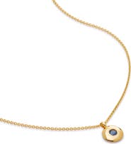 Monica Vinader September Birthstone Sapphire Pendant Necklace