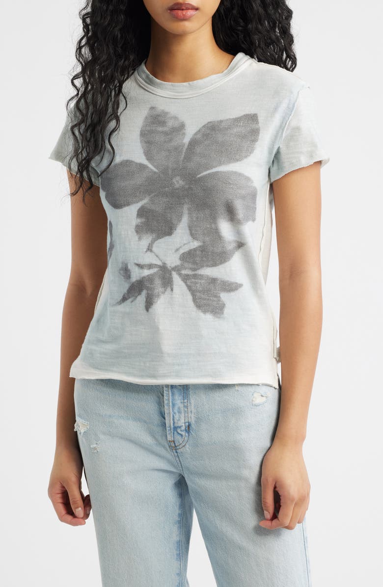 Free People Wall Flower T-Shirt, Main, color, Washed Navy/ Blue Combo