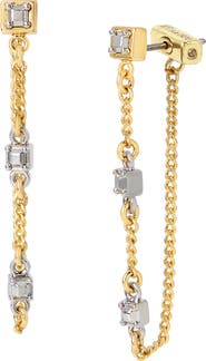 AllSaints Linear Drop Front/Back Earrings