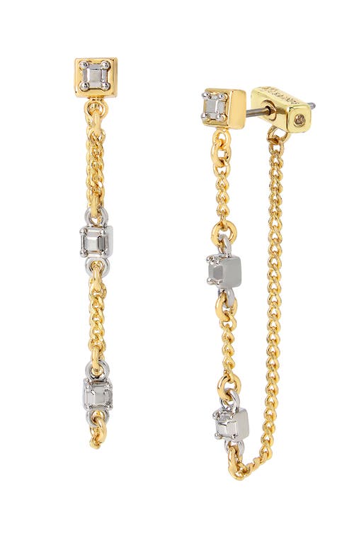 AllSaints Linear Drop Front/Back Earrings in Twotone at Nordstrom