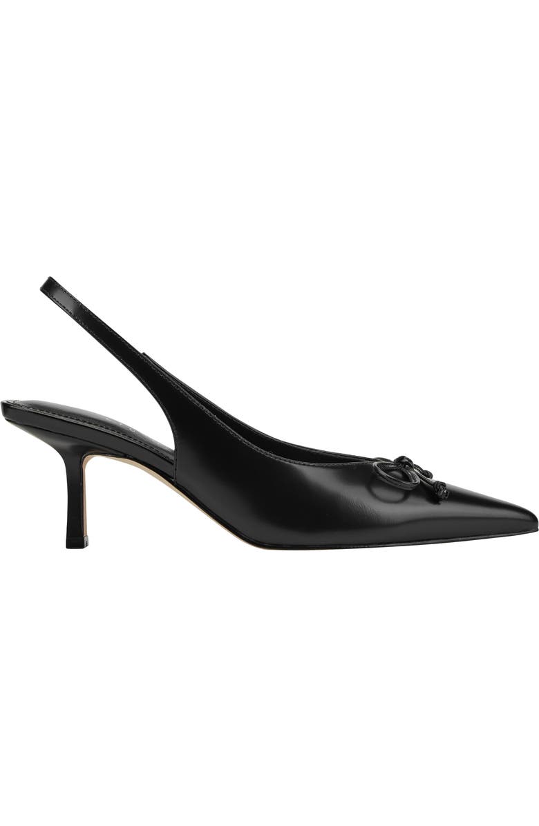 Marc Fisher Gretel Slingback Pointed Toe Bow Pump, Alternate, color, Black