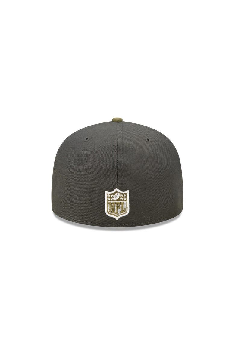 Men's New Era Graphite/Olive Dallas Cowboys Two-Tone Color Pack 59FIFTY Fitted Hat, Alternate, color, Graphite