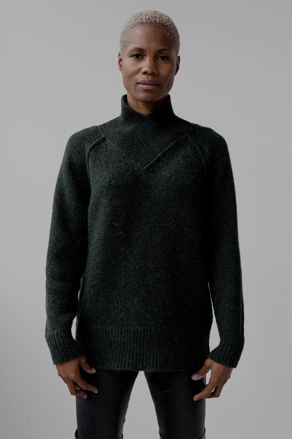 Wrap Collar Pullover