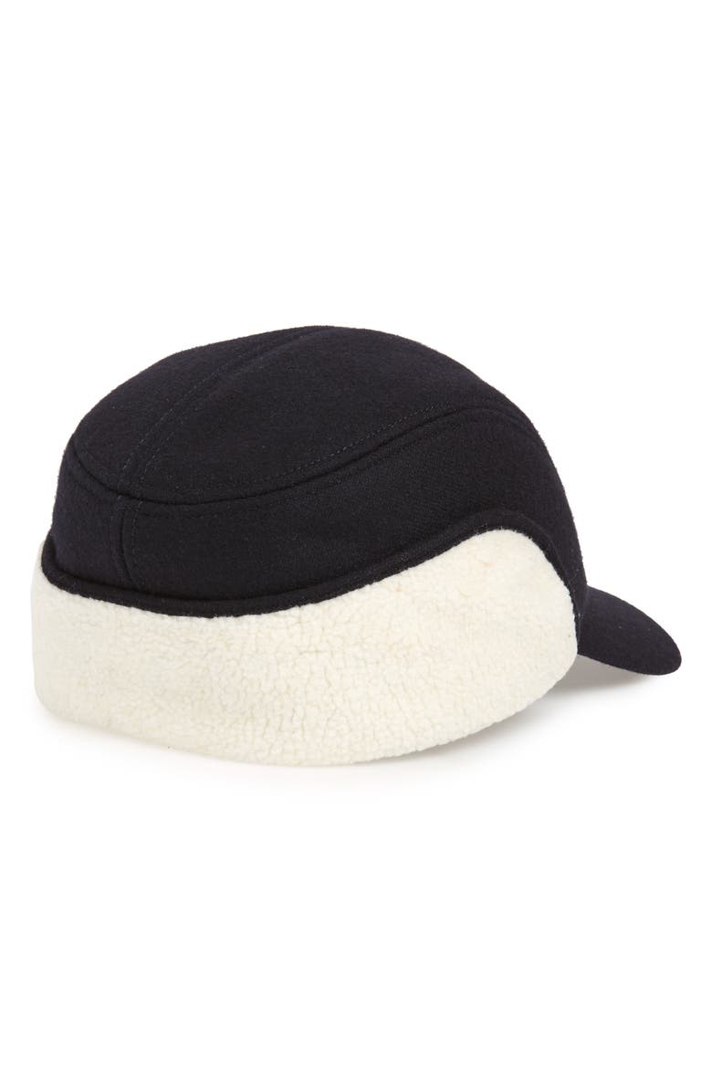 rag & bone Pilot Cap with Faux Shearling Trim, Alternate, color,