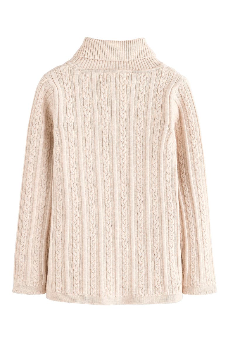 Kids' Cable Turtleneck Sweater, Alternate, color, NEUTRAL
