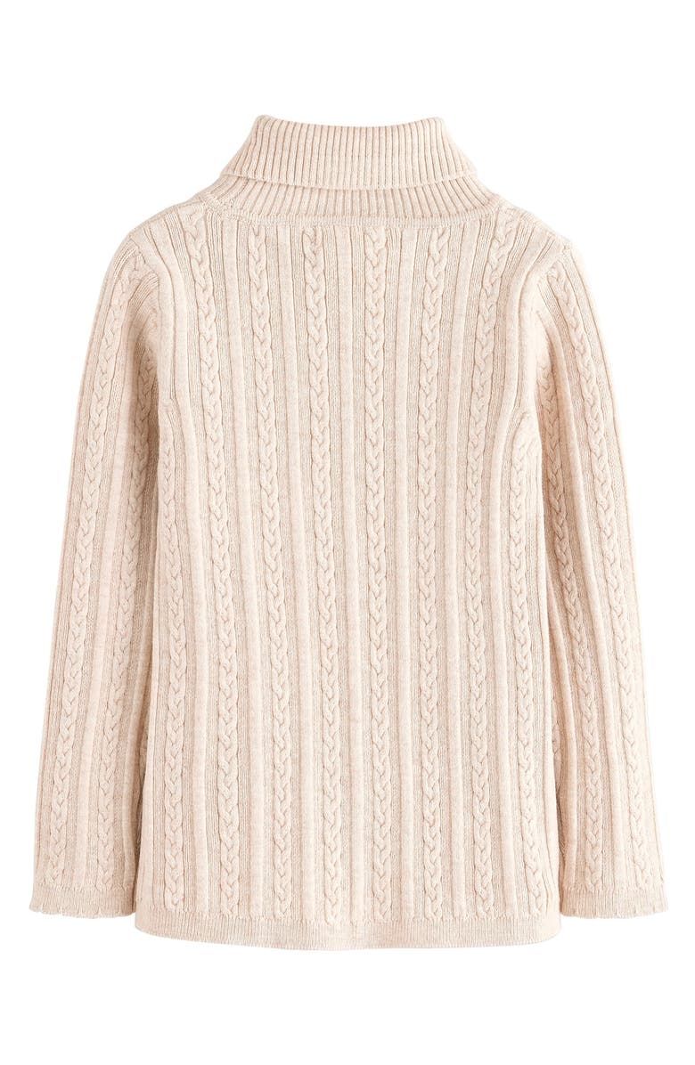 NEXT Kids' Cable Turtleneck Sweater, Alternate, color, Neutral