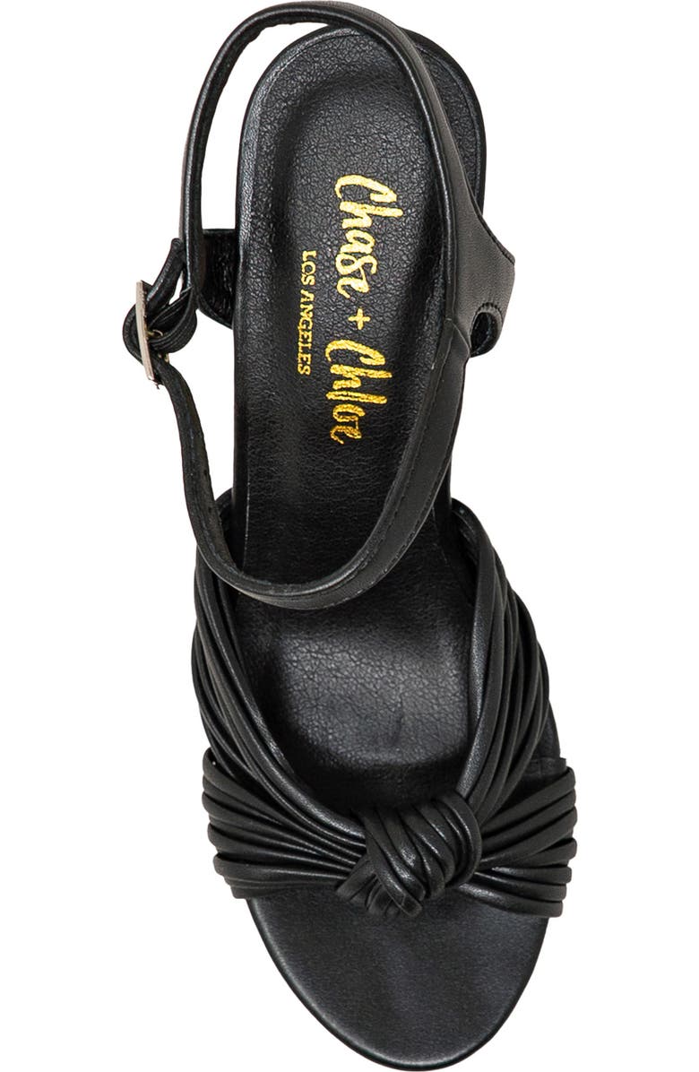 CHASE AND CHLOE Strappy Knotted Sandal, Alternate, color,