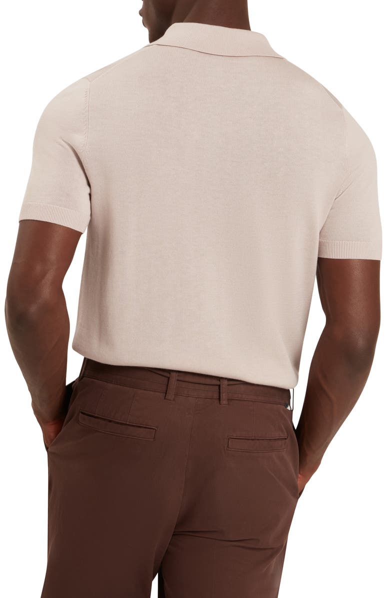 Ted Baker Givrans Zip Polo Sweater, Alternate, color, Ecru