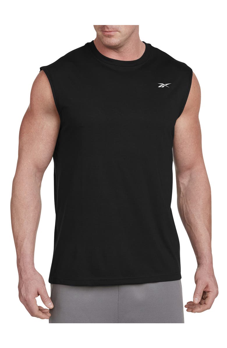 Reebok Performance Jersey Tech Muscle Tee, Main, color, Black