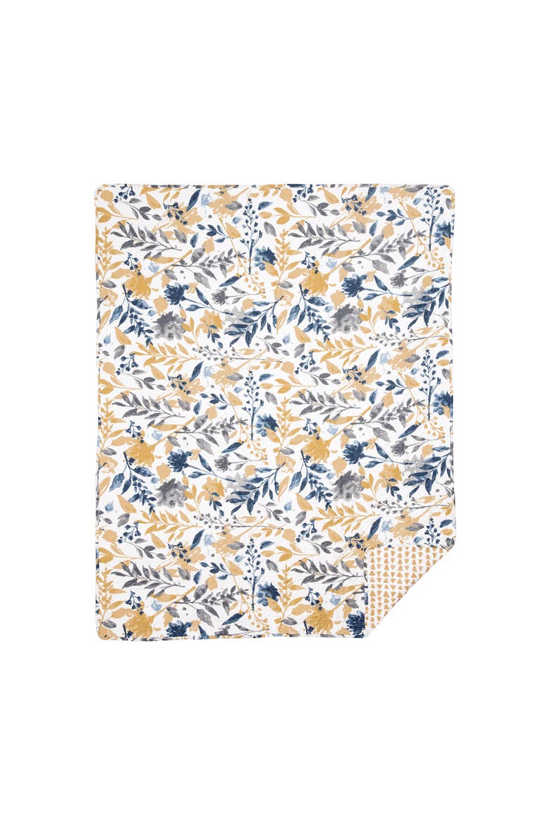Natural Home Cotton Quilted 48" x 60" Accent Throw Blanket, Main, color, Yellow