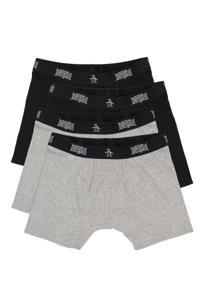 Assorted 4-Pack Boxer Briefs, Main, color, BLACK/ GREY