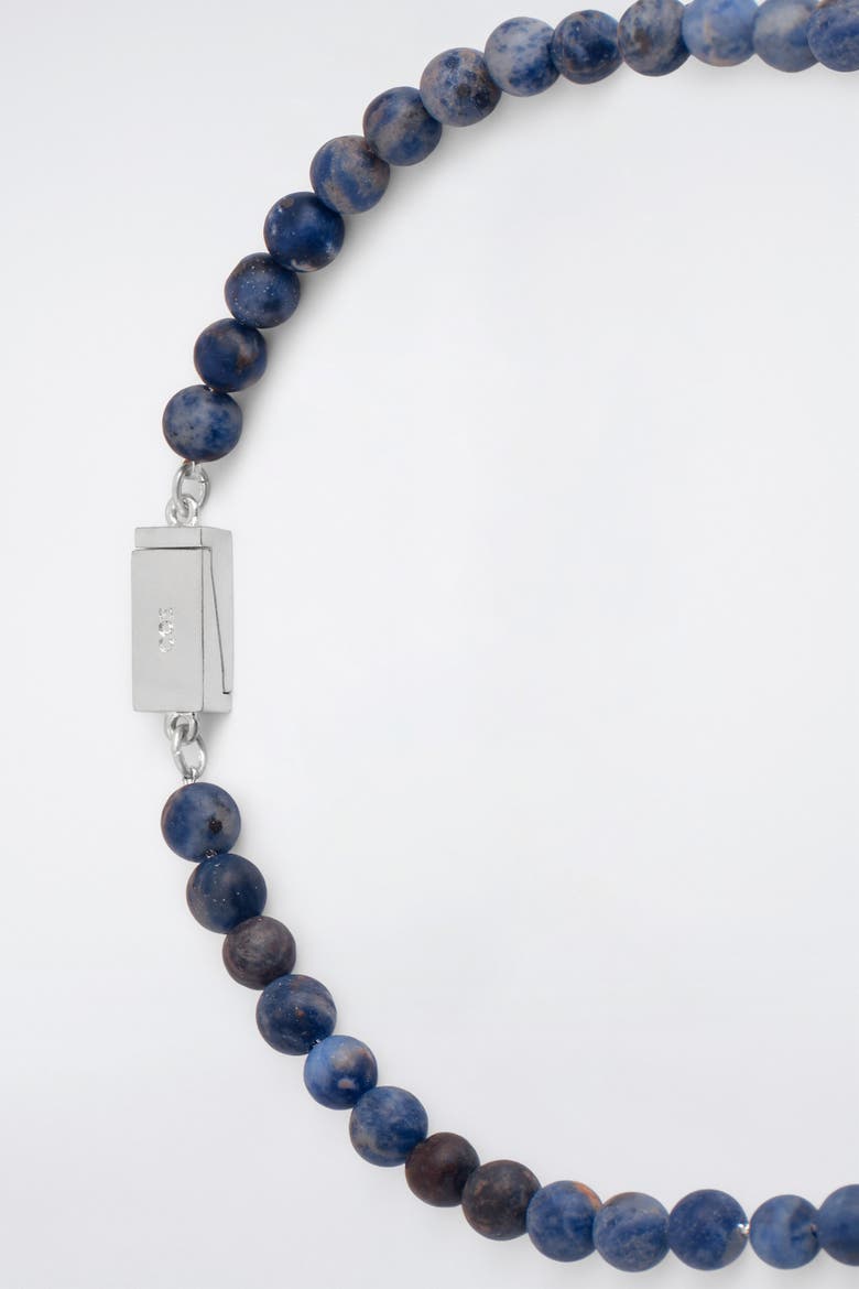 Beaded Stone Necklace, Alternate, color, BLUE
