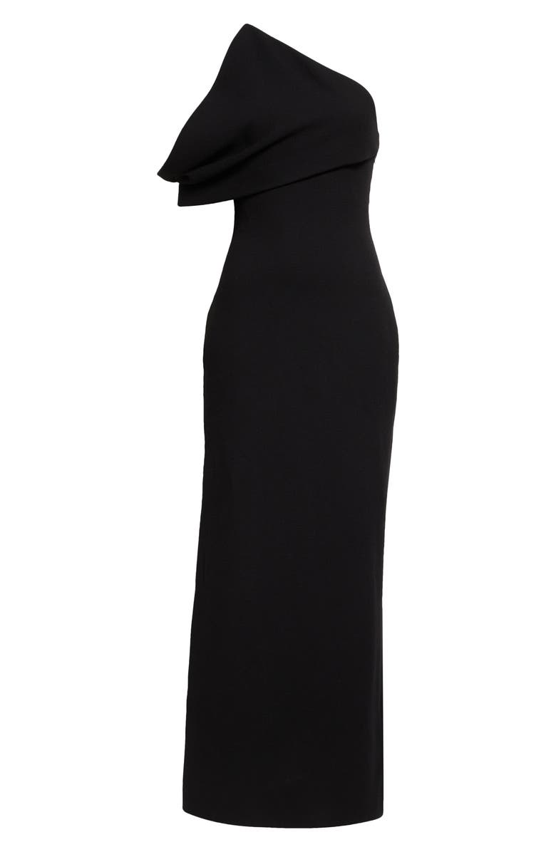 Brandon Maxwell The Romee One-Shoulder Virgin Wool Gown, Alternate, color, 