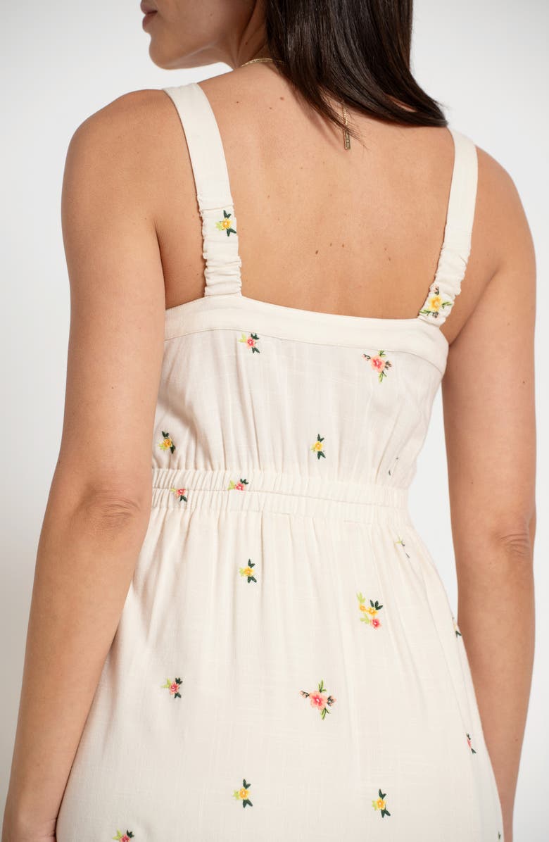Seraphine Embroidered Button-Down Maternity/Nursing Sundress, Alternate, color, 