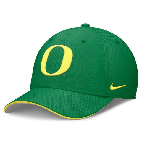 Men's Nike Green Oregon Ducks 2025 Dugout Coaches Rise Swoosh Performance Flex Hat