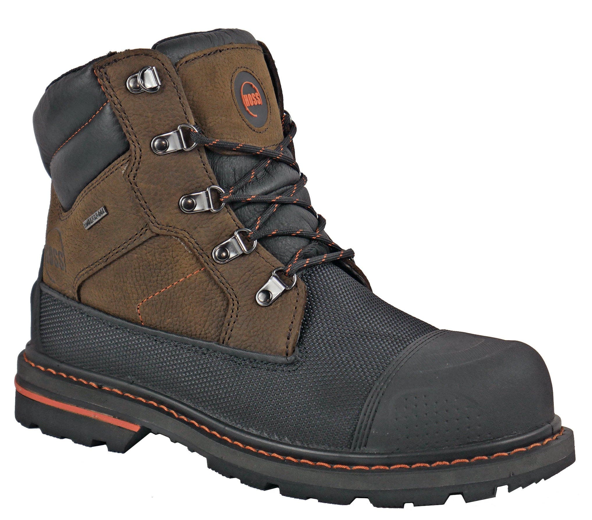 Hoss Boot Company HOSS K Tough Composite Toe Puncture Resistant Work Boot, Main, color, Black/Brown