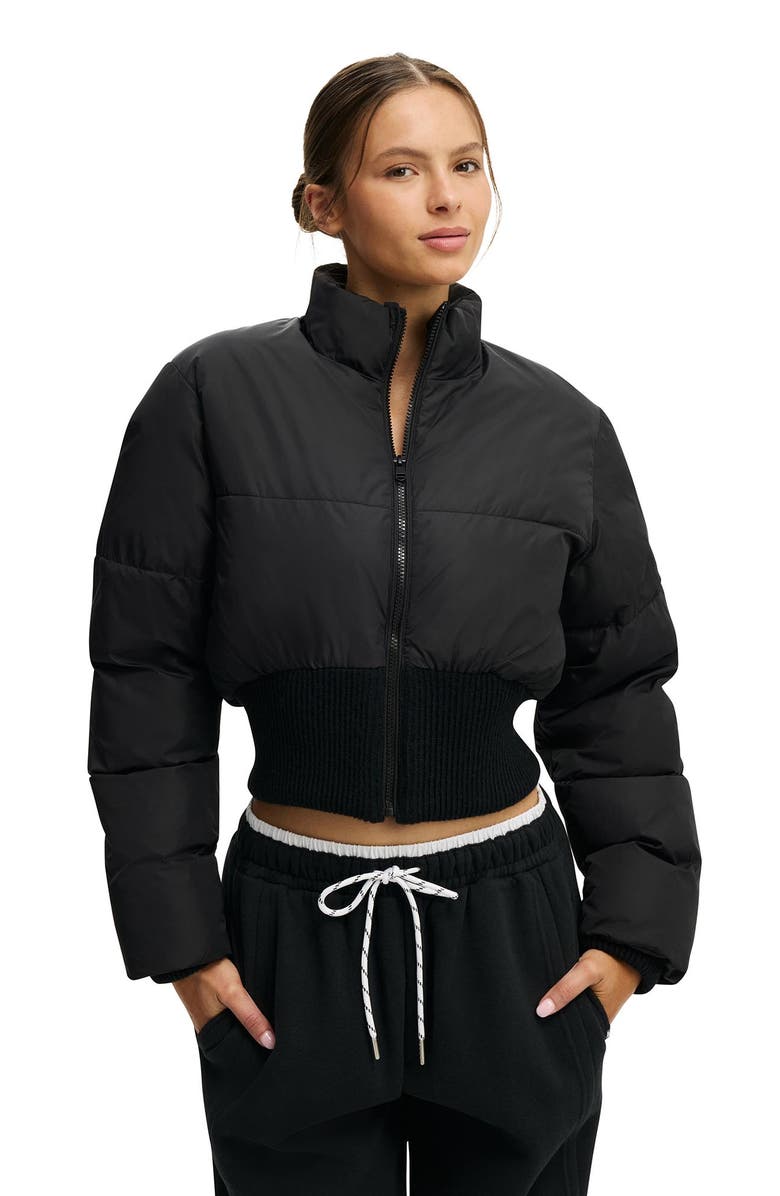 COTTON ON BODY Women's Active The Mother Puffer Contour Jacket, Main, color, Black