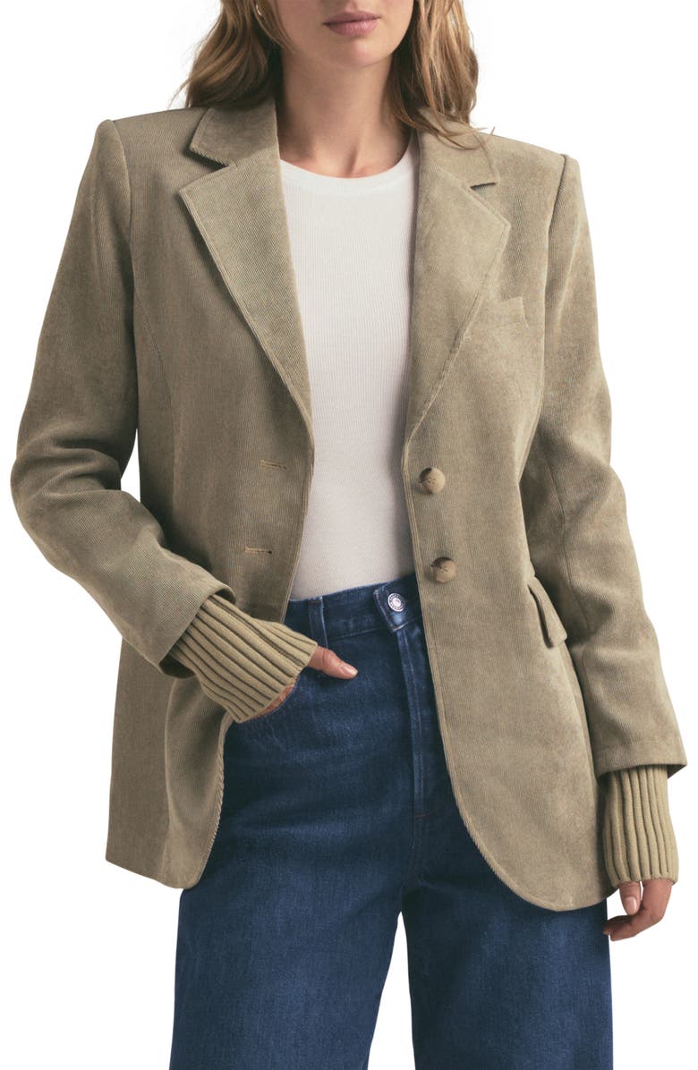 Favorite Daughter City Corduroy Blazer, Main, color, Eucalyptus