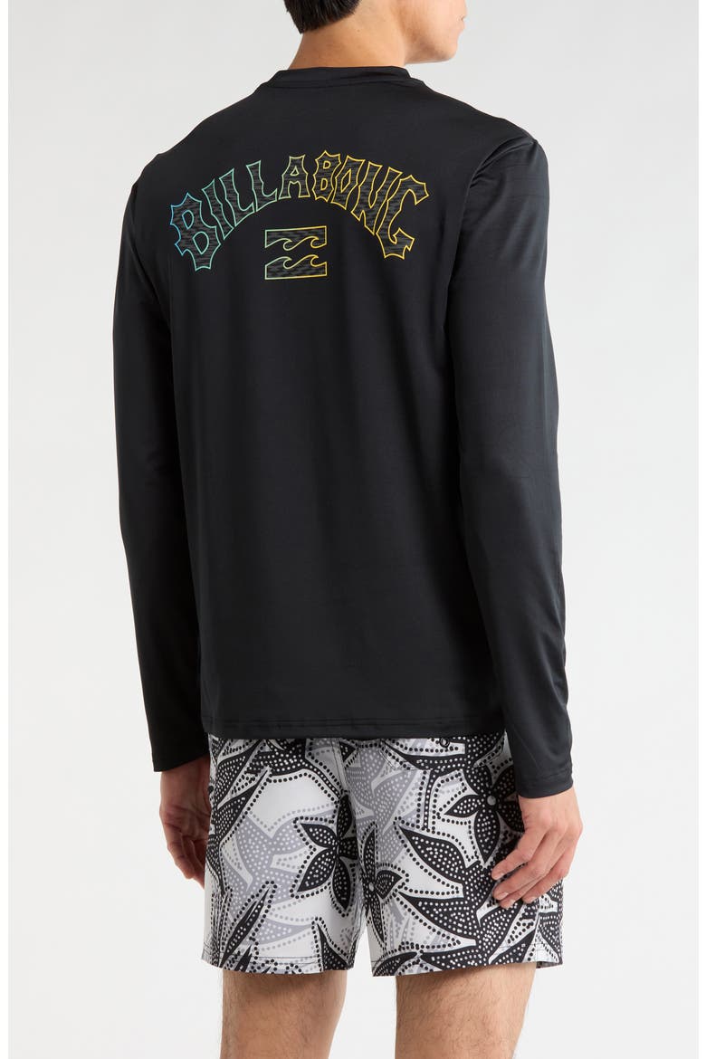 Arch Wave Long Sleeve T-Shirt, Alternate, color, BLACK