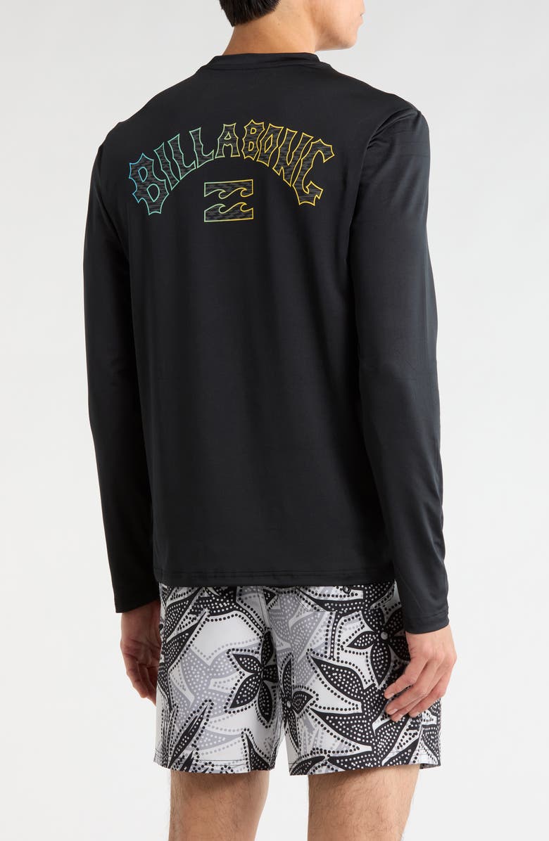 Billabong Arch Wave Long Sleeve T-Shirt, Alternate, color, Black