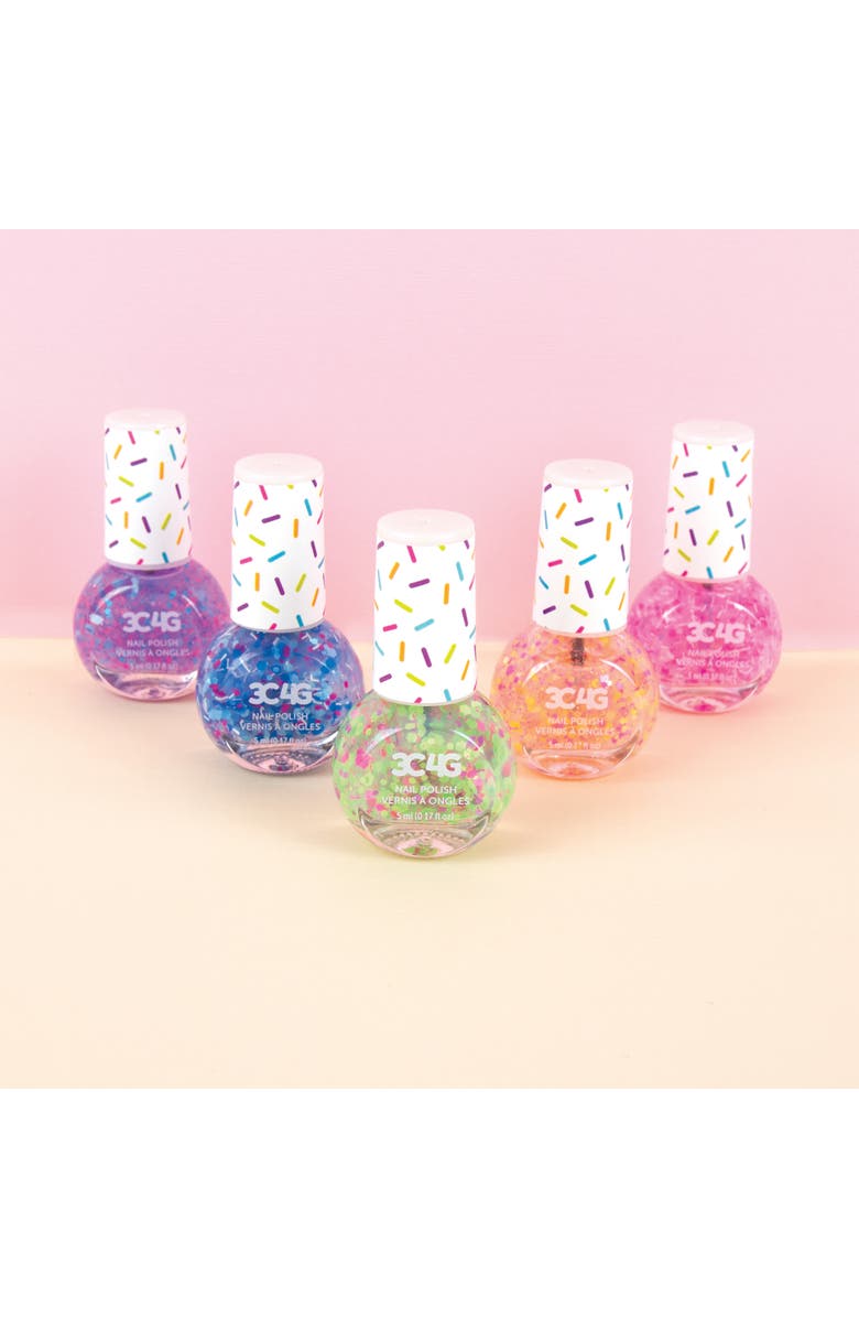Three Cheers For Girls Make It Real Confetti Nail Polish Set W/ 5 Bottles, Alternate, color, Multicolored