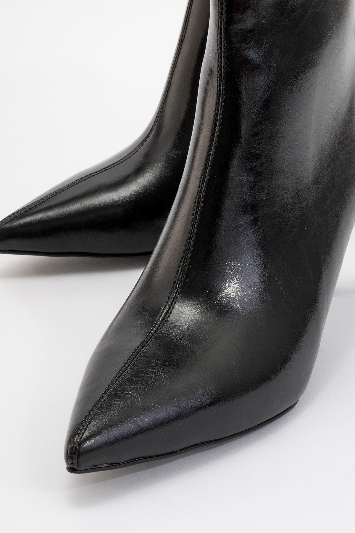 Noya Stiletto Boot, Alternate, color, Black Faux Leather