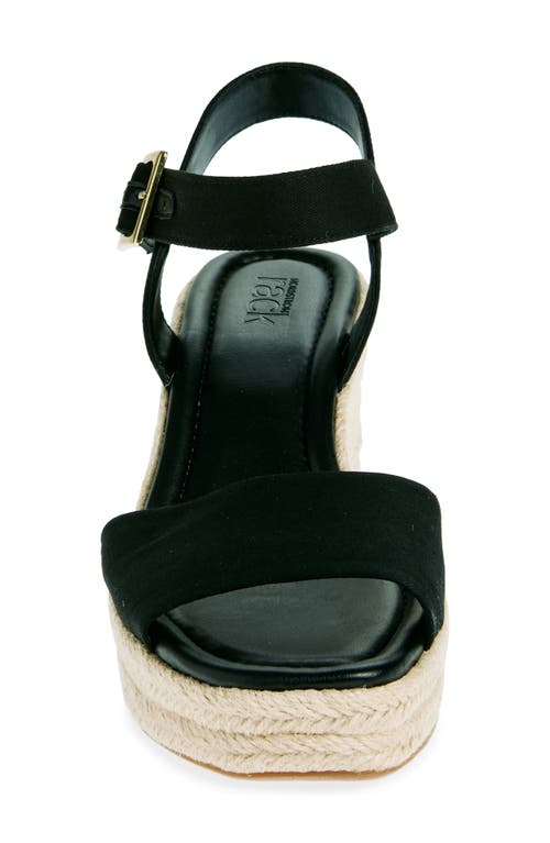 Nordstrom Rack Charlene Espadrille Platform Wedge Sandal In Black