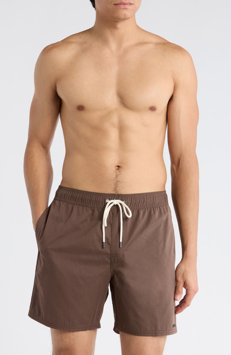 RVCA Opposites Amphibian Hybrid Shorts, Main, color, Mocha