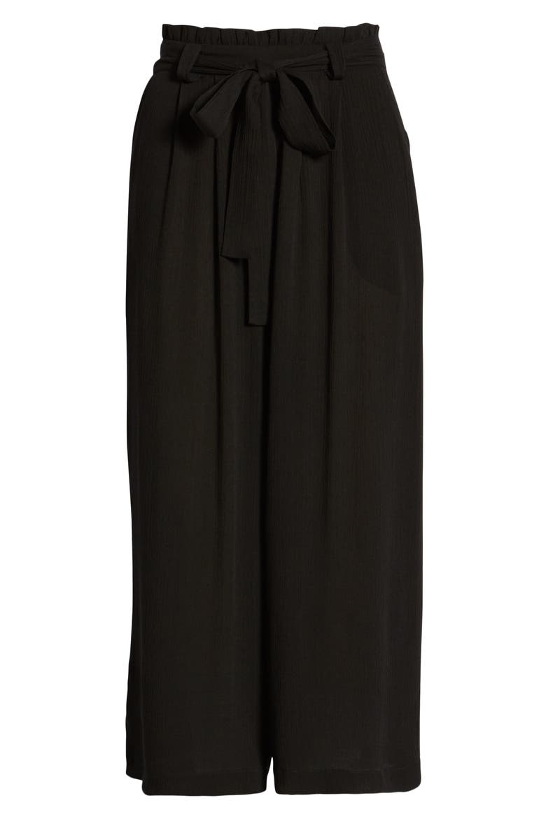 Gibson x Hi Sugarplum! Sedona Wide Leg Ankle Pants (Nordstrom Exclusive), Alternate, color, BLACK