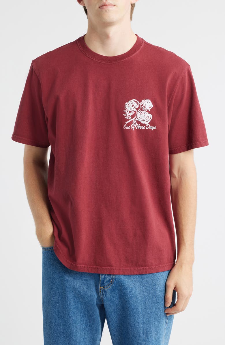 ONE OF THESE DAYS Sweet Jane Graphic T-Shirt, Main, color, Hard Washed Burgundy
