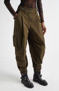 Dolce&Gabbana Waxed Faille Barrel Leg Cargo Pants