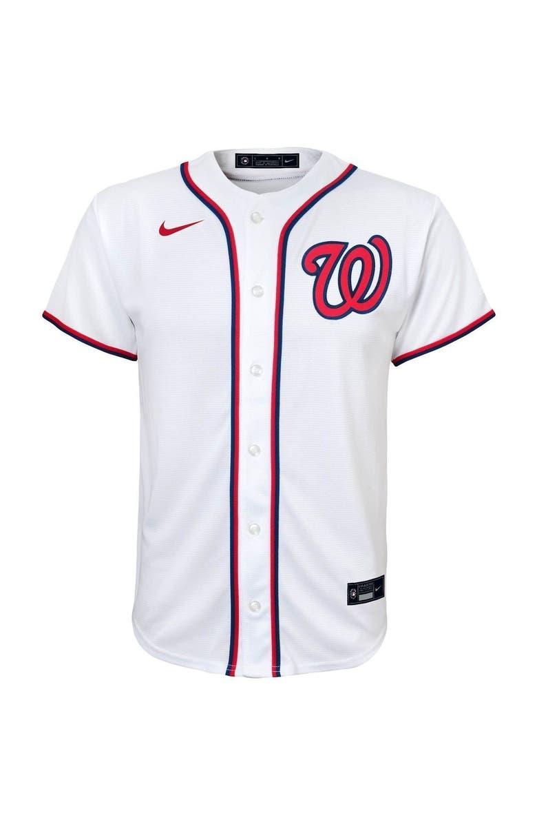 Nike Youth Nike White Washington Nationals Home Replica Team Jersey, Alternate, color,