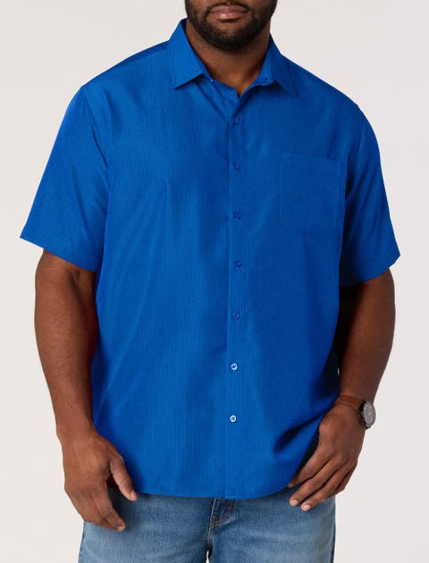 Microfiber Comfort Grid Sport Shirt