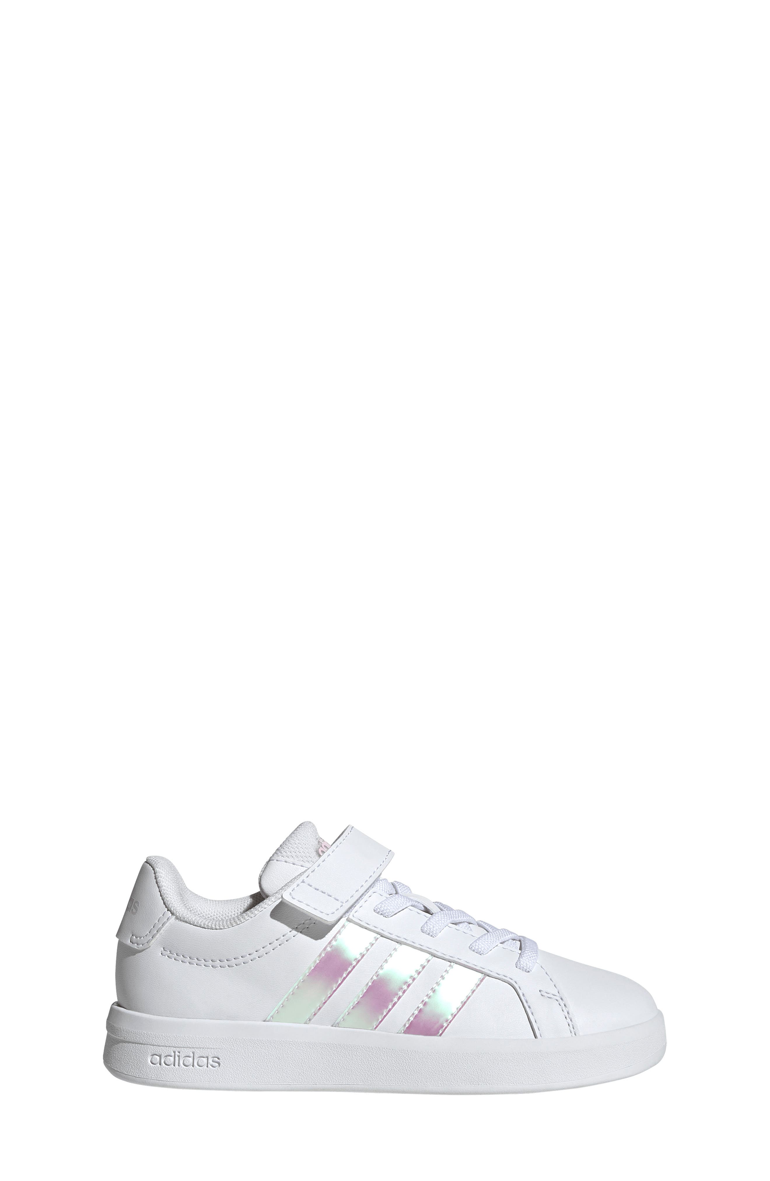 adidas Kids' Grand Court 3-0 Sneaker, Alternate, color, Footwear White/ Iridescent