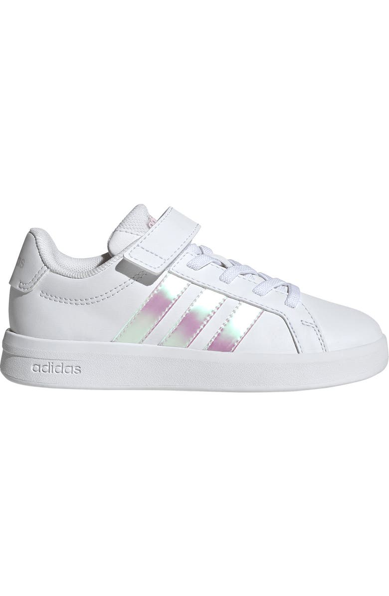 adidas Kids' Grand Court 3-0 Sneaker, Alternate, color, Footwear White/ Iridescent