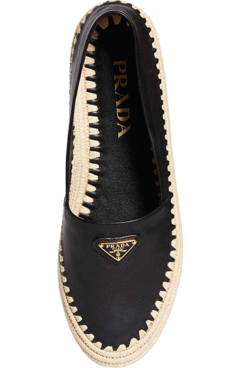 Prada Platform Espadrille, Alternate, color, F0002-Nero