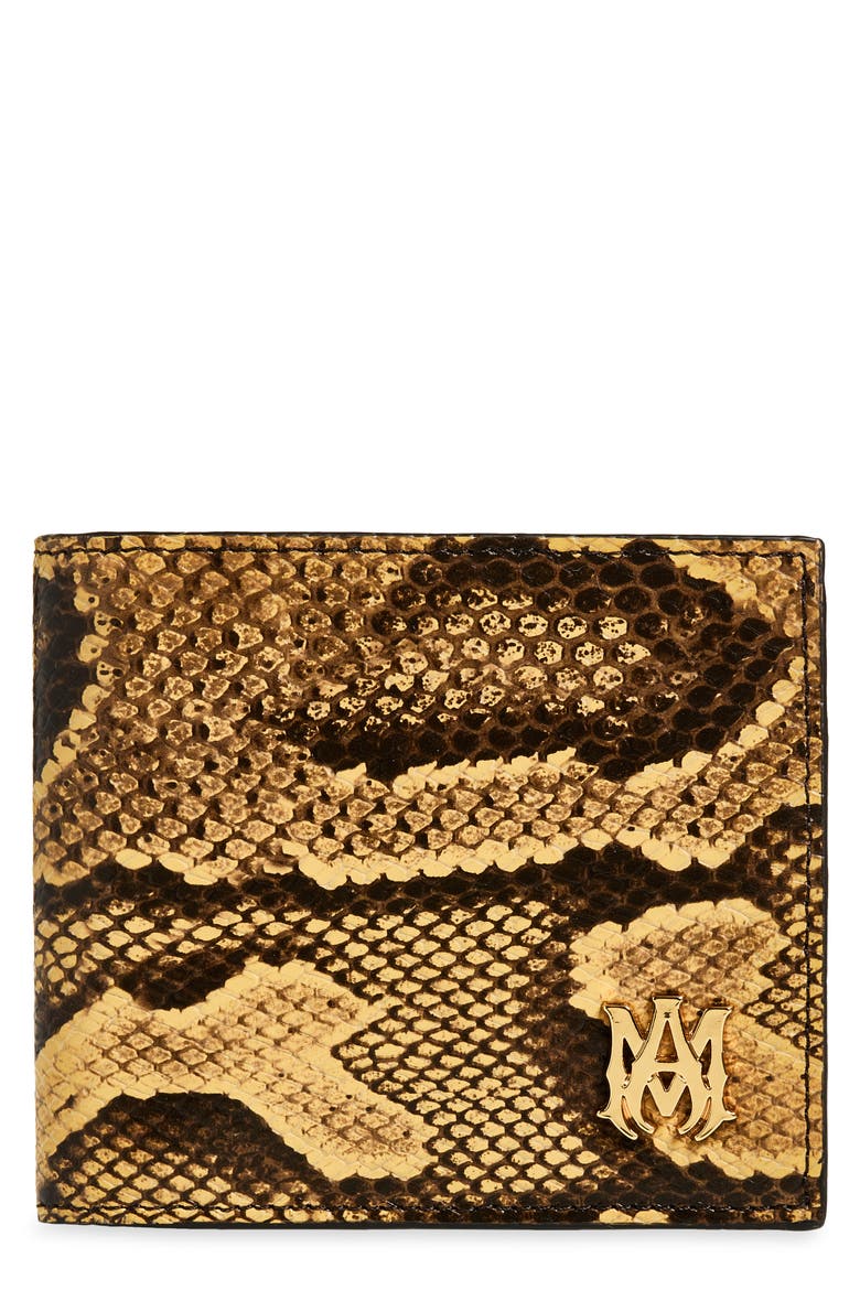 Python Embossed Bifold Wallet, Main, color, BROWN