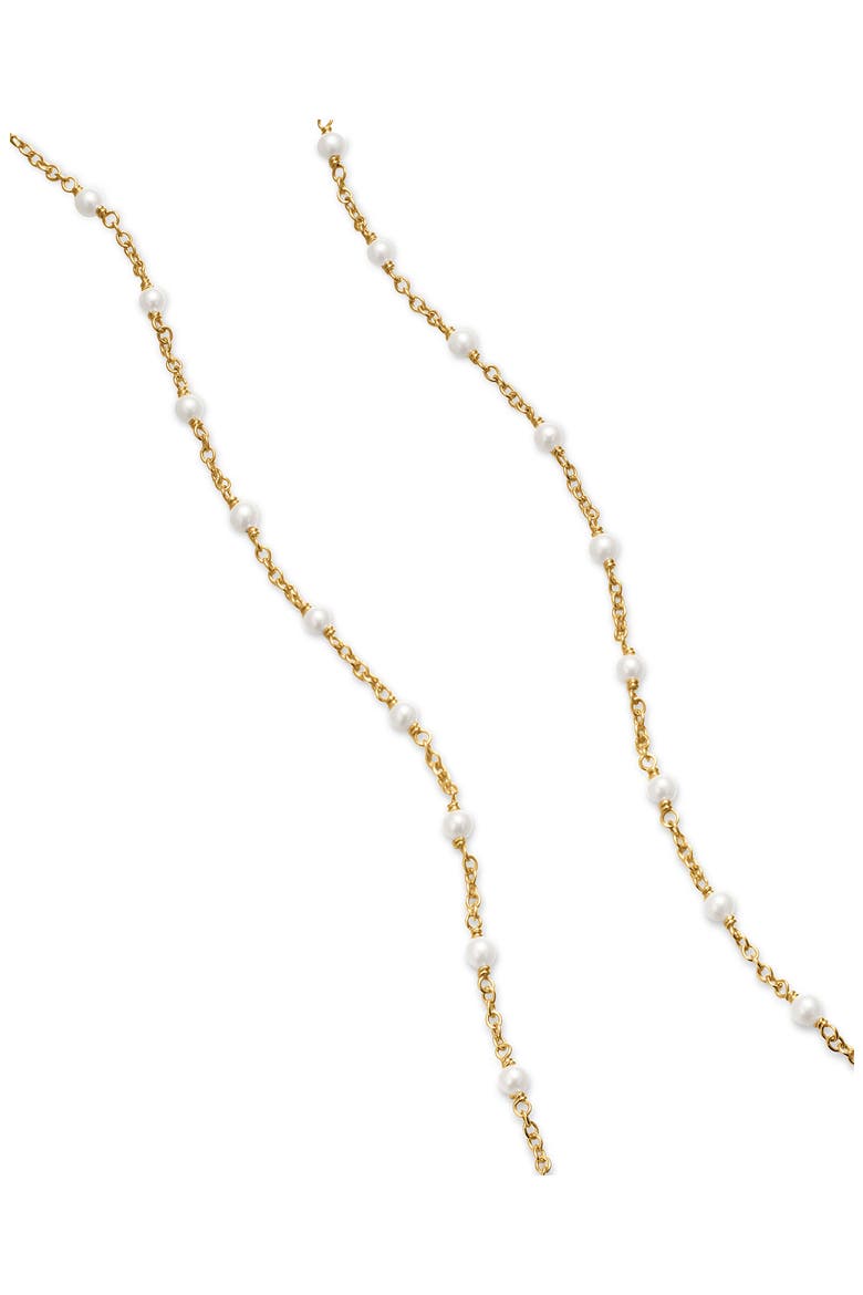Pearl Classics Freshwater Pearl Station Necklace, Alternate, color, GOLD