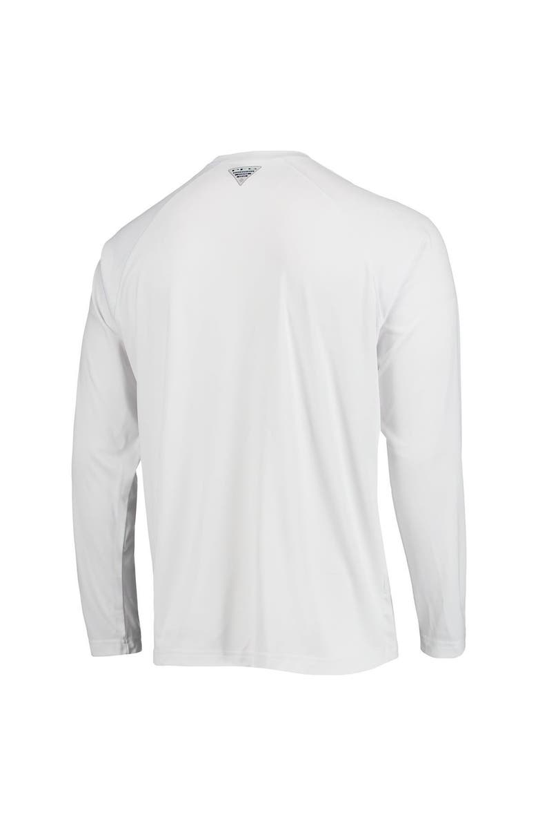 Columbia Men's Columbia White Houston Astros Terminal Tackle Omni-Shade Raglan Long Sleeve T-Shirt, Alternate, color,