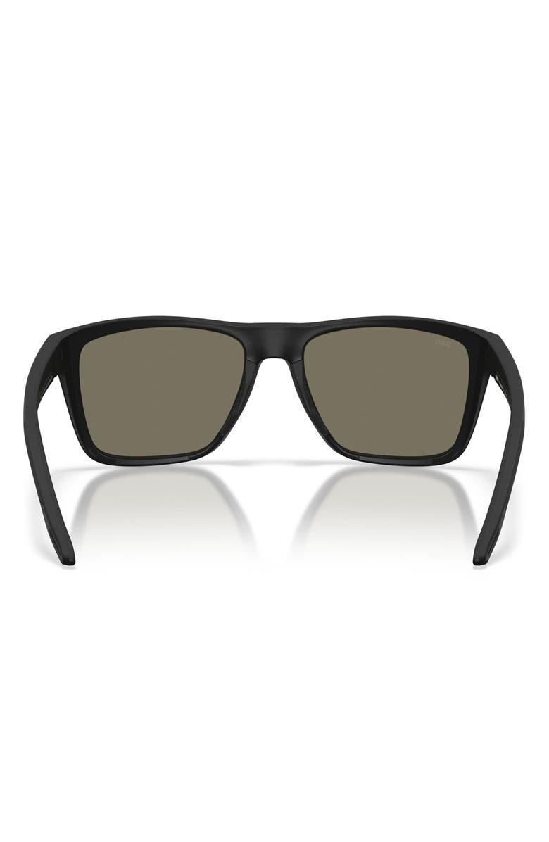 Costa Del Mar Mainsail XL 59mm Mirrored Polarized Square Sunglasses, Alternate, color, Matte Black / Blue Mirror 580G