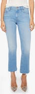 MOTHER The Outsider Flood Frayed Ankle Bootcut Jeans