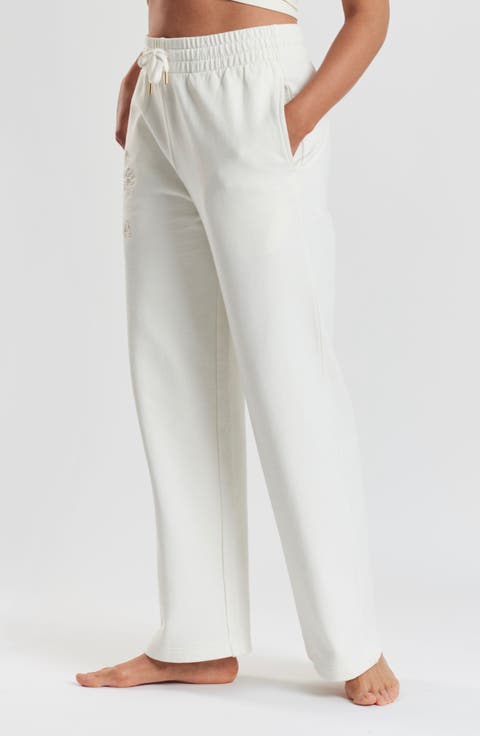Sitka Blossom-Embroidered Ethical-Cotton Joggers