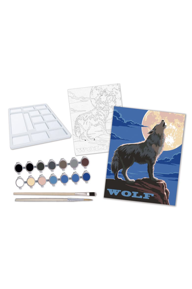Wolf - Paint by Number, Alternate, color, Multicolor