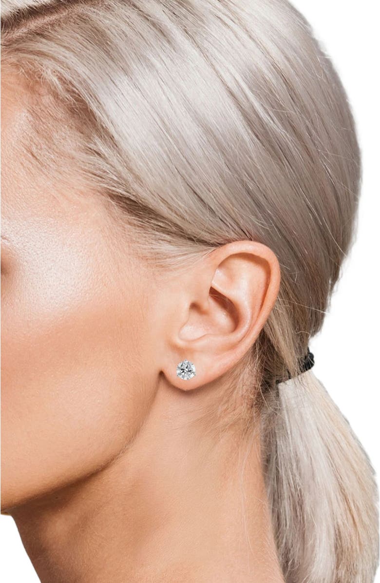 Bliss Diamond 3.20 Ct TW 14k Gold Lab Grown Round-Cut Diamond Martini Studs, Alternate, color, 14K White Gold