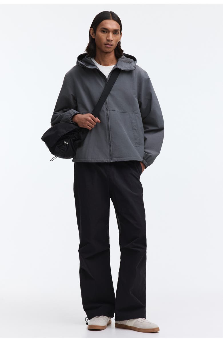 H&M Water-repellent nylon windbreaker, Main, color, Gray